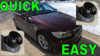 Replacing A BMW E90 Blower Motor in 43 Seconds [upl. by Anerb]