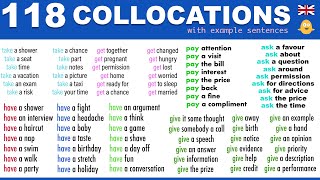 Learn 118 COMMON Collocations in English used in Daily Conversations [upl. by Vivle]