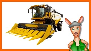 COMBINE HARVESTER   Farming Machinery For Kids  Things That Go TV [upl. by Edyaj712]