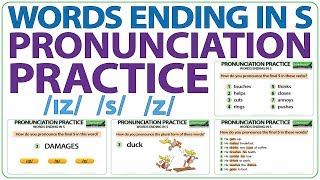 English Pronunciation Practice  How do you pronounce words ending in S [upl. by Acire73]