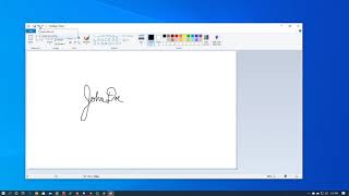 Creating a Digital Signature in Paint [upl. by Agripina165]