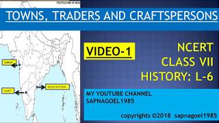 TOWNS TRADERS AND CRAFTSPERSONS PART1 CLASS VII HISTORY L6 NCERT FOR SCHOOL amp IAS HINDI [upl. by Fugere]