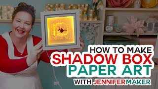 DIY Shadow Box Paper Art with a Free Template to Customize [upl. by Codd]