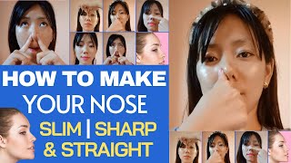 Make Your Nose Slim Smaller Sharper and Straight Naturally at Home [upl. by Legin244]