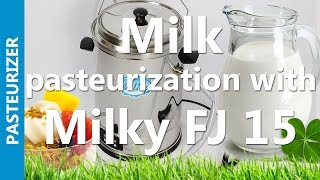 Milk pasteurization with Milky FJ 15  mini pasteurizer [upl. by Ioj692]