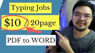 1020page  Typing Jobs Online Convert PDF to WORD  Online Jobs at Home Philippines [upl. by Fernas331]