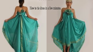 NO SEW FENNEL DRESS IN ONE MINUTE I MAGICAL KNOTS I TUTORIAL [upl. by Poppo259]