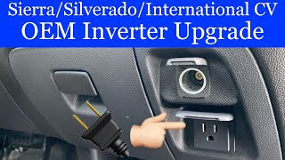 SierraSilveradoInternational CV OEM Power Inverter Install [upl. by Edyaw]