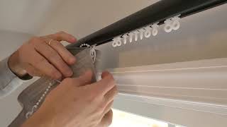 How to hang wavefold curtains with the connecting chain method [upl. by Kehoe]