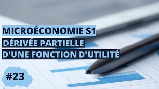 Dérivée partielle d’une fonction d’utilité  microéconomie S1 [upl. by Geordie]