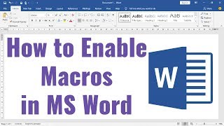 How to Enable Macros in MS Word [upl. by Stein]