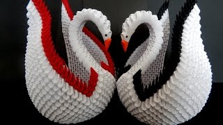 3d origami swan tutorial  DIY Paper Crafts Swan [upl. by Savory]