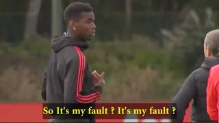 Pogba and Mourinho Argument With Subtitles [upl. by Orva597]