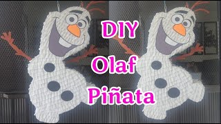 DIY FROZEN OLAF PIÑATA  IDEA HOW TO MAKE cómo hacer olaf piñata lourdestinydiy [upl. by Acilejna612]