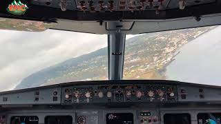 Landing in Madeira Island International Airport Cristiano Ronaldo Cockpit View [upl. by Oludoet842]