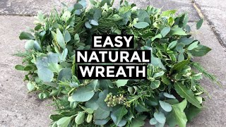 How To Make Christmas Wreath From Scratch  Easy NATURAL Christmas Wreath [upl. by Aenea]