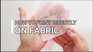 HOW TO PRINT ON FABRIC AT HOME [upl. by Ocramed]