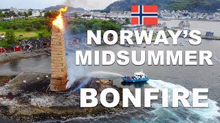 Norways Midsummer Bonfire Alesunds Midsummer Festival [upl. by Spancake853]