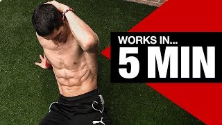 RIPPED ABS  Beginner Ab Workout 5 Minutes [upl. by Euqinomad]