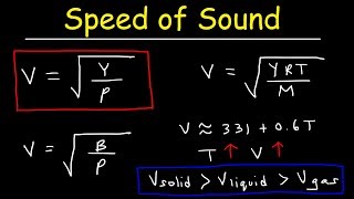 Speed of Sound in Solids Liquids and Gases  Physics Practice Problems [upl. by Anipsed]