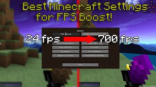 BEST Minecraft Settings for FPS Boost UPDATED 2022 [upl. by Eseila]