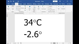 Shortcut Key to Insert Degree Symbol in MS Word 20032016 [upl. by Notle475]