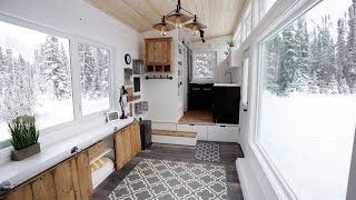 Open Concept Modern Tiny House with Elevator Bed anawhite [upl. by Analart]