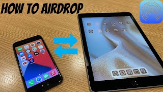 How To Use AirDrop To Send Photos amp Videos On iPad amp iPhones IOS14 2021 [upl. by Aicele719]