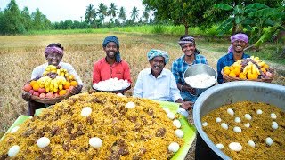 BIRYANI  MUTTON BIRYANI with Eggs  Traditional Biryani Recipe cooking in Village  Village Cooking [upl. by Hbaruas]