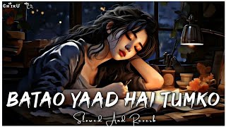 Batao Yaad Hai Tumko Lofi Song  Rahal Fateh Ali Khan Trending Songs  Slowed And Reverb  Chiku [upl. by Lorie]