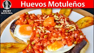 Huevos Motuleños Desayuno Mexicano  VickyRecetaFacil [upl. by Diaz]