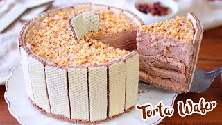 TORTA WAFER alla NOCCIOLA  Torta Gelato Senza Cottura  Ricetta Facilissima [upl. by Yemiaj770]