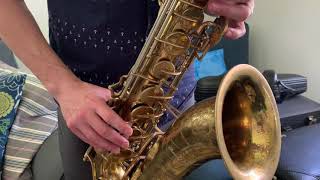 Buescher 400 Top Hat and Cane Tenor Saxophone Demo DC Sax [upl. by Aivatnwahs519]