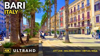 4K Bari Italy  Walking Tour  City Center  Old Town [upl. by Ykcaj]