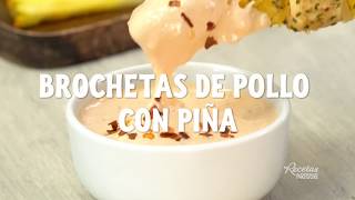 BROCHETAS DE POLLO CON PIÑA [upl. by Nalim]