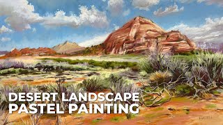 Landscape Painting with Pastels  Desert [upl. by Blinny870]