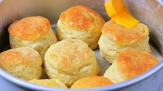 HOW TO MAKE FLUFFY BISCUITS  biscuit mixing method [upl. by Orianna]