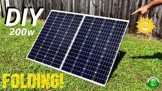 DIY Low Cost 200W Monocrystalline Folding Solar Panel [upl. by Hallette]