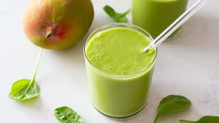 The BEST Green Smoothie  Spinach Mango Smoothie [upl. by Emiline]