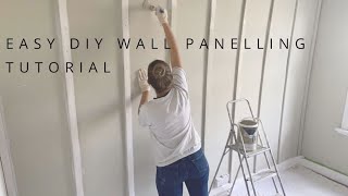 EASY AT HOME DIY WALL PANELLING TUTORIAL FOR A STATEMENT WALL [upl. by Clemens]