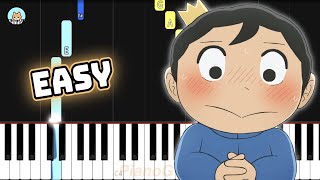 Ousama Ranking ED  quotOzquot  EASY Piano Tutorial amp Sheet Music [upl. by Rehotsirk]