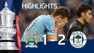 MANCHESTER CITY VS WIGAN ATHLETIC 12 Official goals and highlights FA Cup Sixth Round HD [upl. by Tindall]