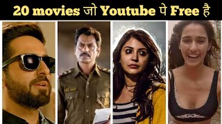 Top 20 Best Hindi Bollywood Movies on Youtube Free Bollywood Movies to watch on Youtube [upl. by Pinzler]