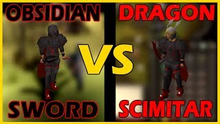 OSRS Obby Sword VS Dragon Scimitar  1hr Comparison [upl. by Ahsena]