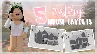 5 house layouts 2story  Bloxburg [upl. by Drannek212]