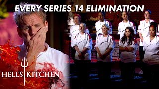 Every Series 14 Elimination on Hells Kitchen [upl. by Kirimia998]