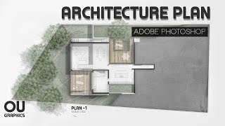 Easy Architecture Plan in Adobe Photoshop [upl. by Alathia]