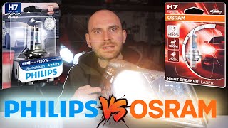 Philips RacingVision vs Osram NightBreaker Laser  Endurance amp Brightness Test [upl. by Ydeh]