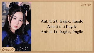 LE SSERAFIM ANTIFRAGILE Easy Lyrics [upl. by Elazaro]