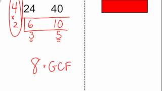 Finding the GCF using the quotLadderquot Method [upl. by Niwrehs144]